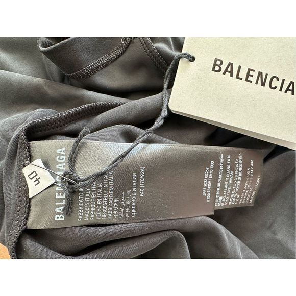 BALENCIAGA One-sleeve cutout stretch-jersey top Size 40 (US 8) $1185 - Picture 11 of 12
